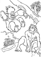 kolorowanka Tarzan do wydruku malowanka Disney numer 16